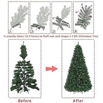 Amazon.com: Yaheetech 7.5ft Artificial Christmas Tree